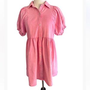 4/$30 Entro  Pink Collared Dress size small